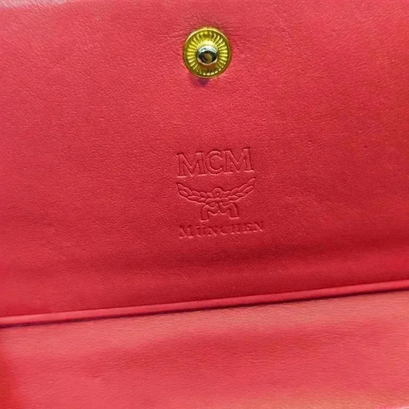 MCM Pink and Purple Leather Wallet with Gold Accents - Picture 7 of 13